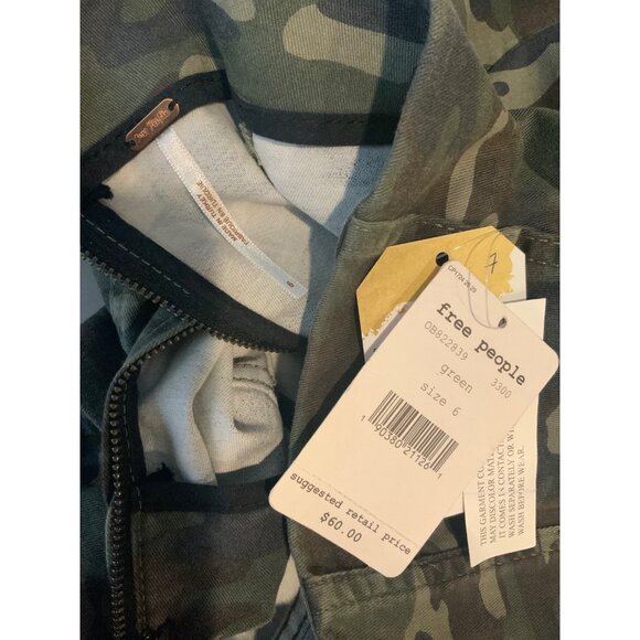 Free People Green Camo Mini Skirt, Size 6, NWT! $60, Size 6 - Picture 6 of 6